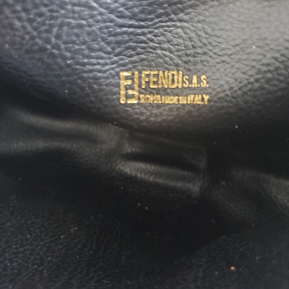 Vintage Fendi Zucca Clutch FF Monogram Brown Pouch Bag Logo Classic 1980's - Picture 4 of 16